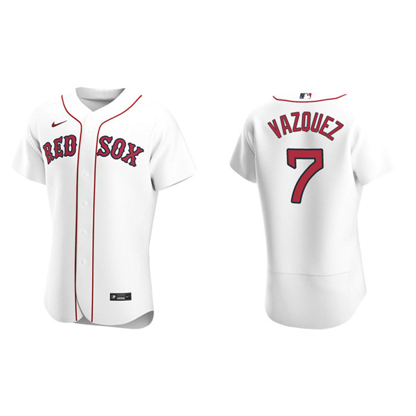 Men's Boston Red Sox Christian Vazquez White Authentic Home Jersey