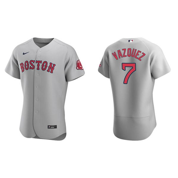 Men's Boston Red Sox Christian Vazquez Gray Authentic Road Jersey