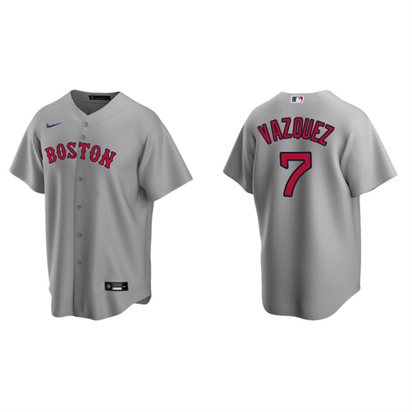 Men's Boston Red Sox Christian Vazquez Gray Replica Road Jersey