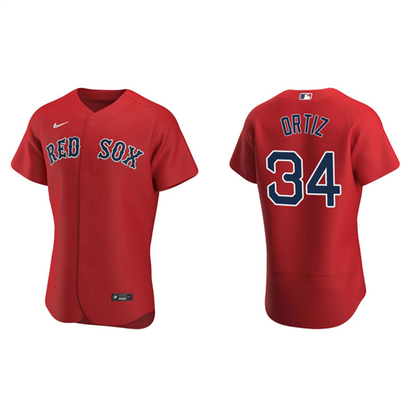 Men's Boston Red Sox David Ortiz Red Authentic Alternate Jersey