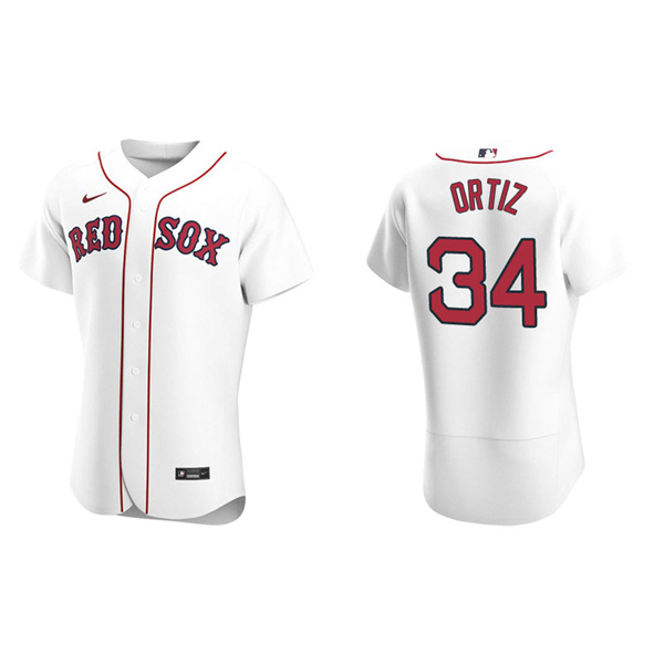 Men's Boston Red Sox David Ortiz White Authentic Home Jersey