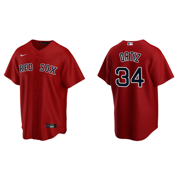 Men's Boston Red Sox David Ortiz Red Replica Alternate Jersey