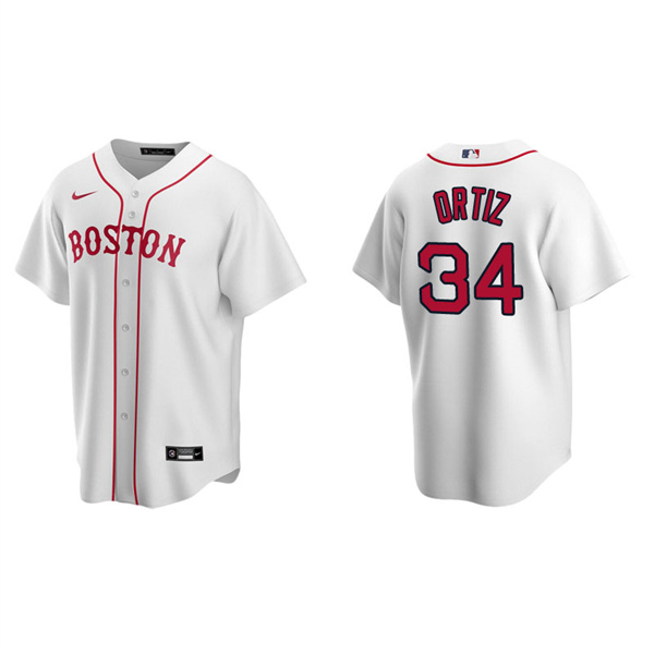 Men's Boston Red Sox David Ortiz White Replica Alternate Jersey