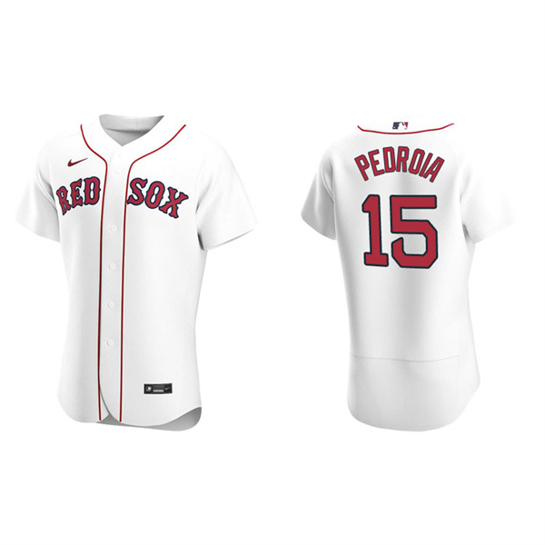 Men's Boston Red Sox Dustin Pedroia White Authentic Home Jersey