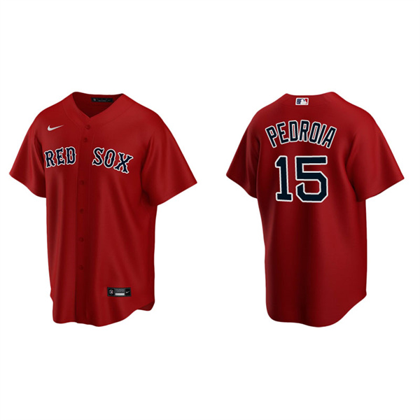 Men's Boston Red Sox Dustin Pedroia Red Replica Alternate Jersey