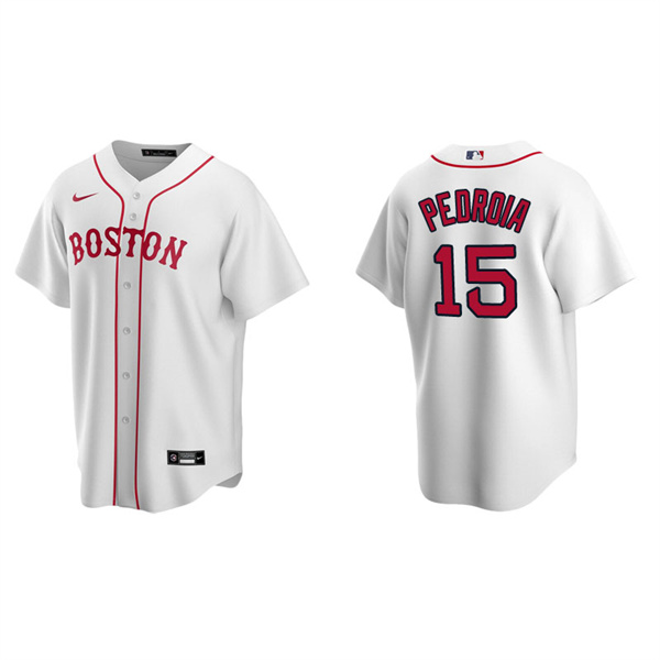 Men's Boston Red Sox Dustin Pedroia White Replica Alternate Jersey