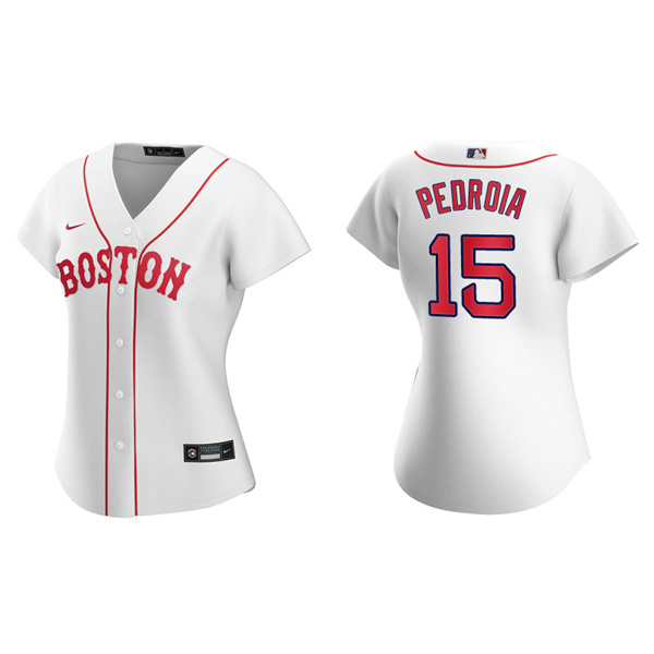Women's Boston Red Sox Dustin Pedroia Red Sox 2021 Patriots' Day Replica Jersey