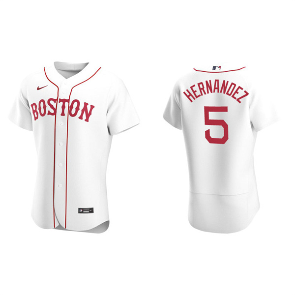 Men's Boston Red Sox Enrique Hernandez White Authentic Alternate Jersey