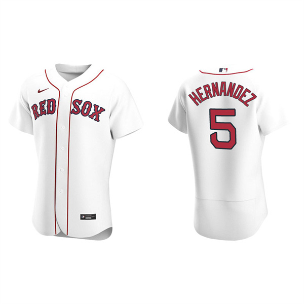 Men's Boston Red Sox Enrique Hernandez White Authentic Home Jersey
