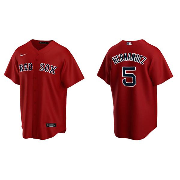 Men's Boston Red Sox Enrique Hernandez Red Replica Alternate Jersey