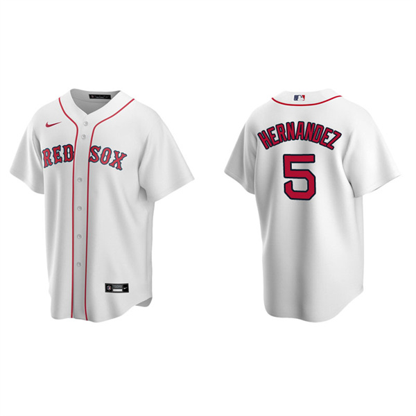 Men's Boston Red Sox Enrique Hernandez White Replica Home Jersey