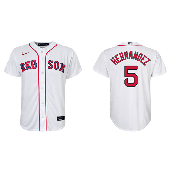 Youth Boston Red Sox Enrique Hernandez White Replica Home Jersey