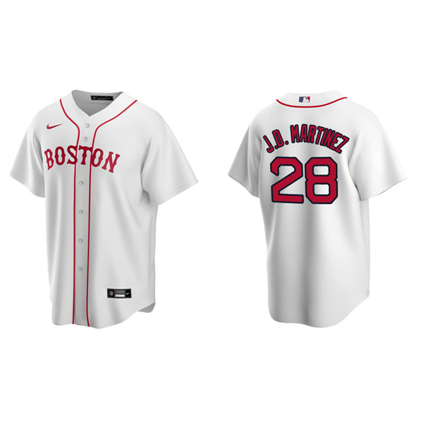 Men's Boston Red Sox J.D. Martinez White Replica Alternate Jersey