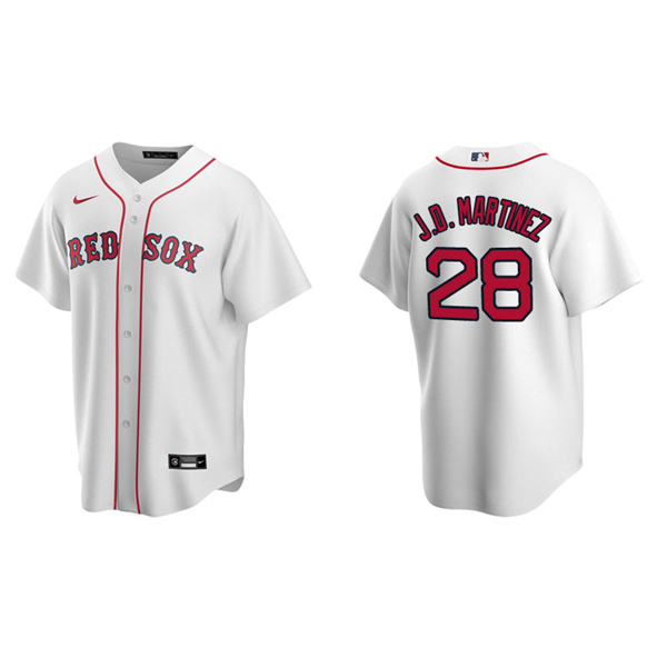 Men's Boston Red Sox J.D. Martinez White Replica Home Jersey