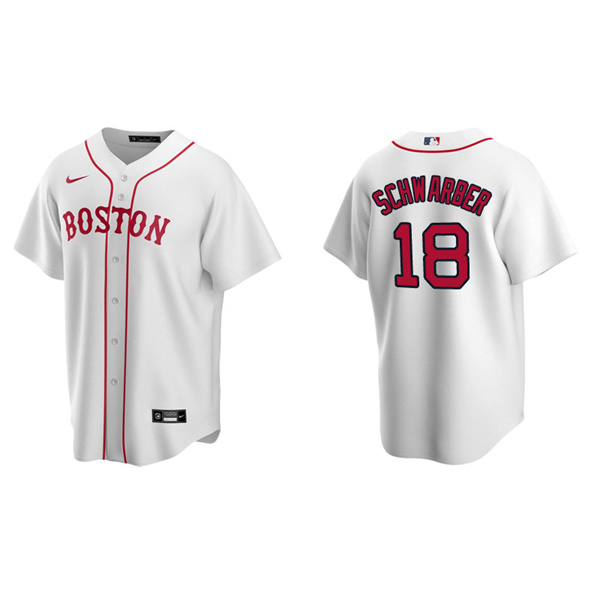 Men's Boston Red Sox Kyle Schwarber White Replica Alternate Jersey