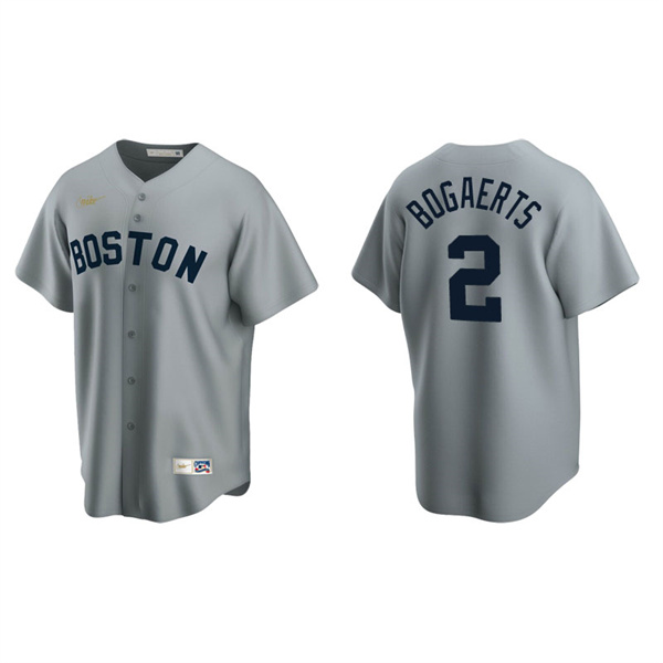 Men's Boston Red Sox Xander Bogaerts Gray Cooperstown Collection Road Jersey