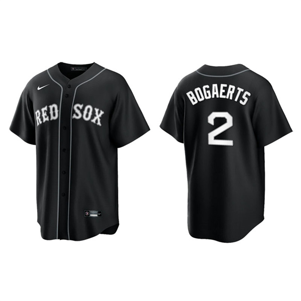 Men's Boston Red Sox Xander Bogaerts Black White Replica Official Jersey