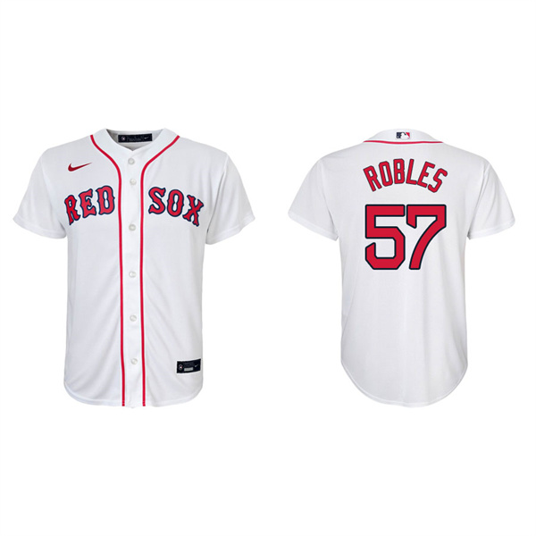 Youth Boston Red Sox Hansel Robles White Replica Home Jersey