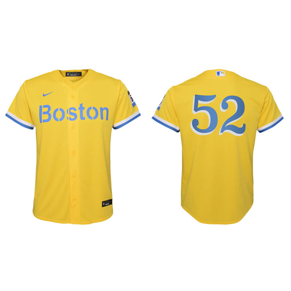 Youth Michael Wacha Boston Red Sox Gold Light Blue 2021 City Connect Replica Jersey