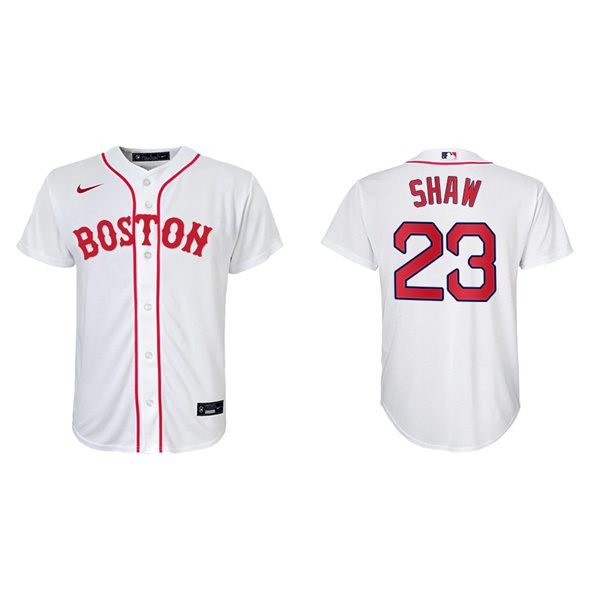Youth Boston Red Sox Travis Shaw Red Sox 2021 Patriots' Day Replica Jersey