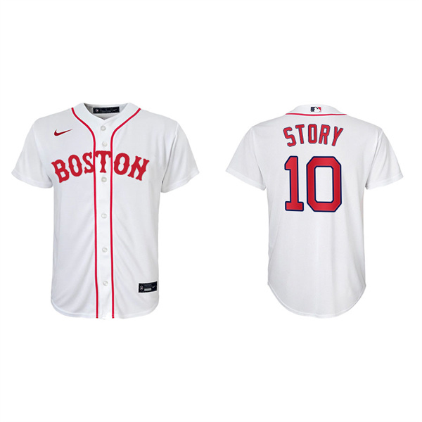 Youth Boston Red Sox Trevor Story Red Sox 2021 Patriots' Day Replica Jersey