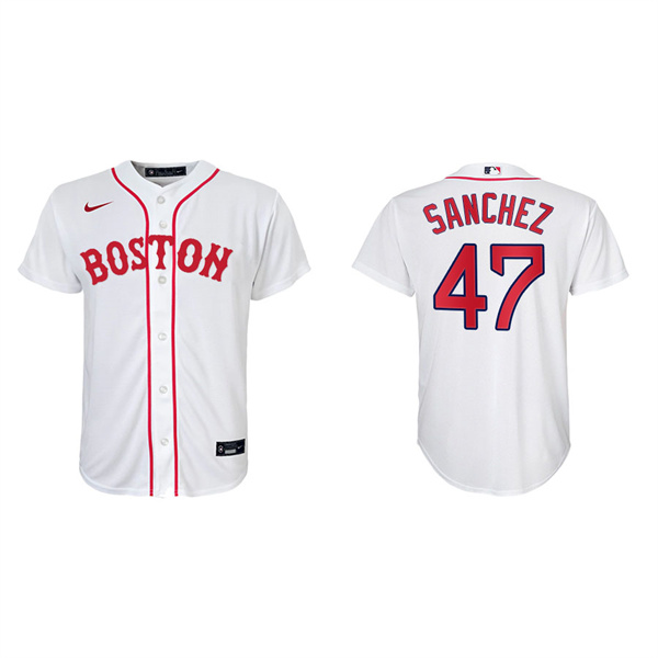 Youth Boston Red Sox Yolmer Sanchez Red Sox 2021 Patriots' Day Replica Jersey