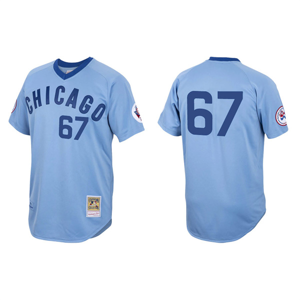Men's Chicago Cubs Alfonso Rivas Light Blue Authentic 1976 Cooperstown Jersey