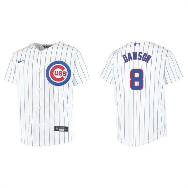 Youth Chicago Cubs Andre Dawson White Replica Home Jersey