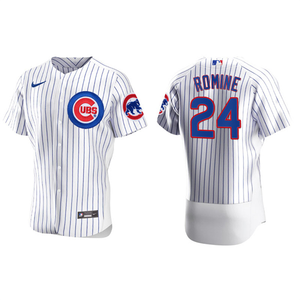 Men's Chicago Cubs Andrew Romine White Authentic Home Jersey