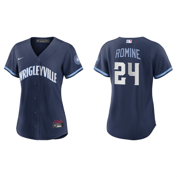 Women's Chicago Cubs Andrew Romine Navy 2021 City Connect Replica Jersey