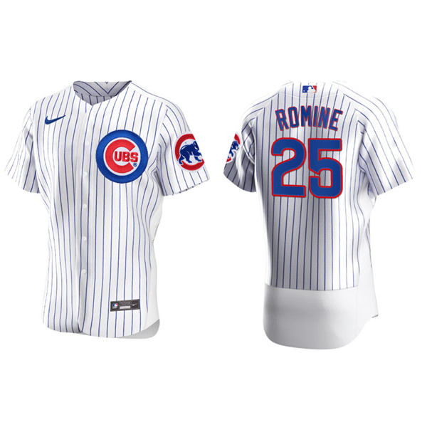 Men's Chicago Cubs Austin Romine White Authentic Home Jersey