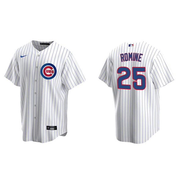 Men's Chicago Cubs Austin Romine White Replica Home Jersey