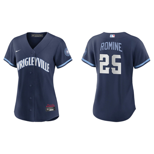 Women's Chicago Cubs Austin Romine Navy 2021 City Connect Replica Jersey