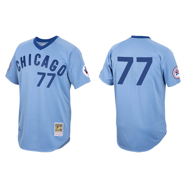 Men's Chicago Cubs Clint Frazier Light Blue Authentic 1976 Cooperstown Jersey