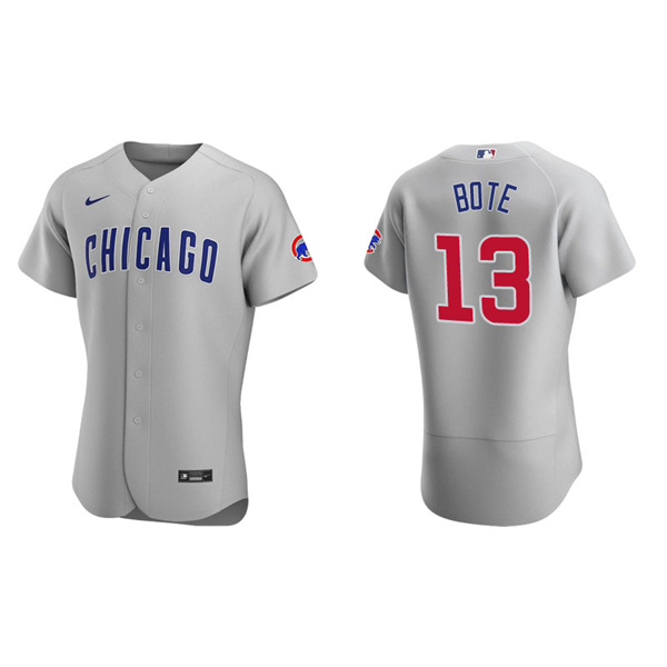 Men's Chicago Cubs David Bote Gray Authentic Road Jersey