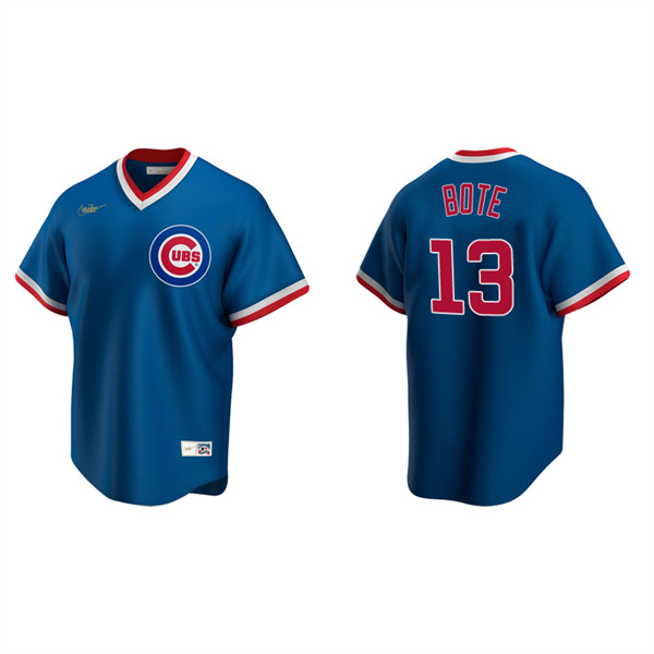 Men's Chicago Cubs David Bote Royal Cooperstown Collection Road Jersey