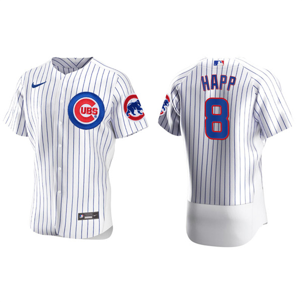 Men's Chicago Cubs Ian Happ White Authentic Home Jersey