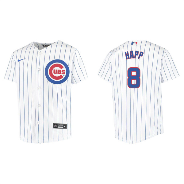 Youth Chicago Cubs Ian Happ White Replica Home Jersey