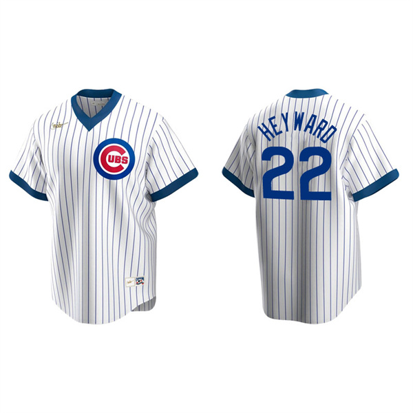 Men's Chicago Cubs Jason Heyward White Cooperstown Collection Home Jersey