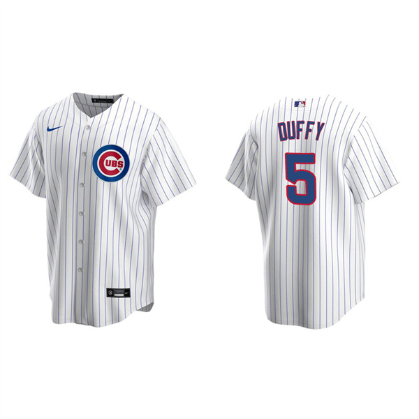 Men's Chicago Cubs Matt Duffy White Replica Home Jersey
