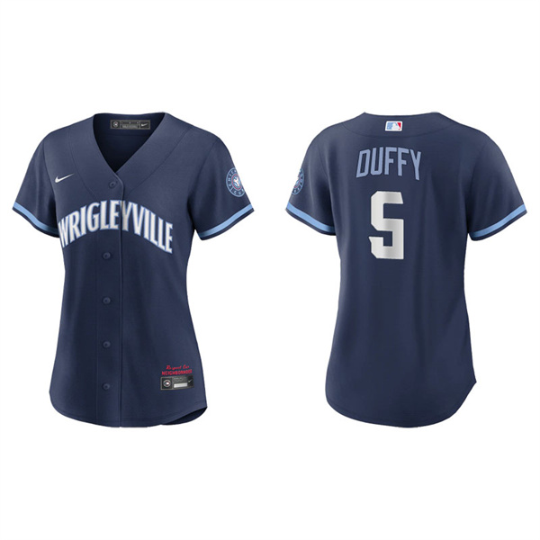 Women's Chicago Cubs Matt Duffy Navy 2021 City Connect Replica Jersey