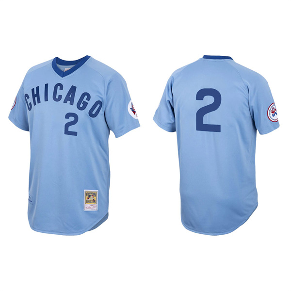 Men's Chicago Cubs Nico Hoerner Light Blue Authentic 1976 Cooperstown Jersey