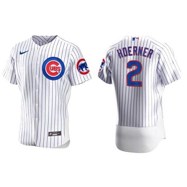 Men's Chicago Cubs Nico Hoerner White Authentic Home Jersey