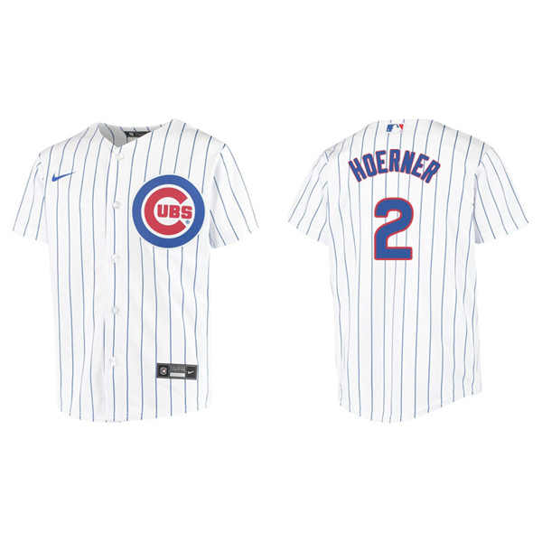 Youth Chicago Cubs Nico Hoerner White Replica Home Jersey