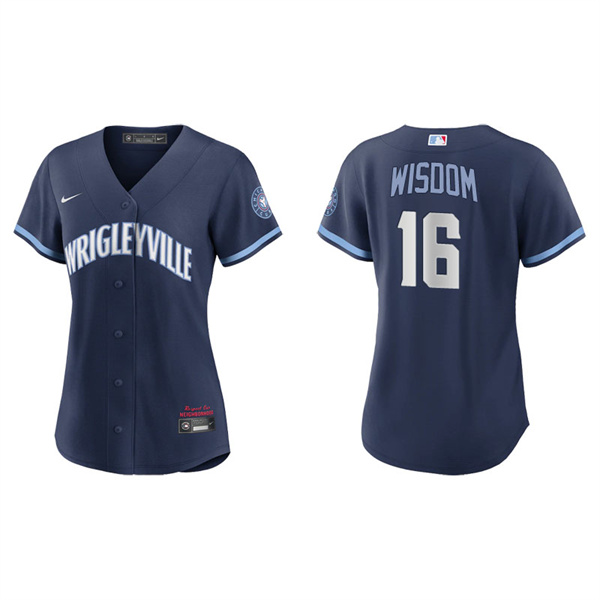 Women's Chicago Cubs Patrick Wisdom Navy 2021 City Connect Replica Jersey
