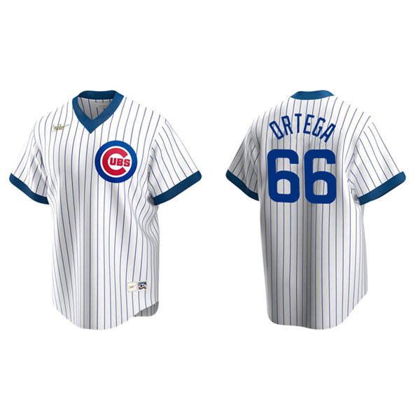 Men's Chicago Cubs Rafael Ortega White Cooperstown Collection Home Jersey