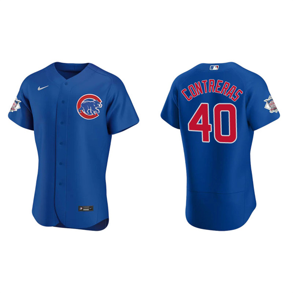 Men's Chicago Cubs Willson Contreras Royal Authentic Alternate Jersey