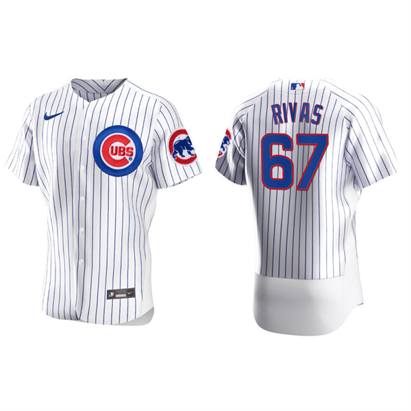 Men's Alfonso Rivas Chicago Cubs White Authentic Home Jersey