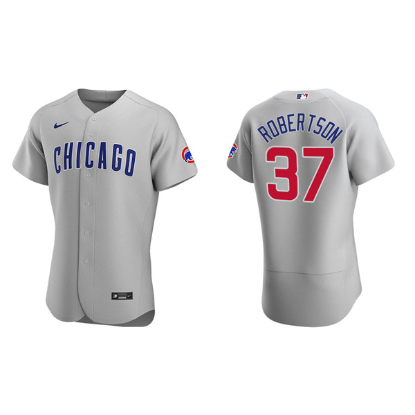 Men's Chicago Cubs David Robertson Gray Authentic Road Jersey