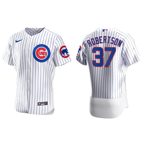 Men's Chicago Cubs David Robertson White Authentic Home Jersey